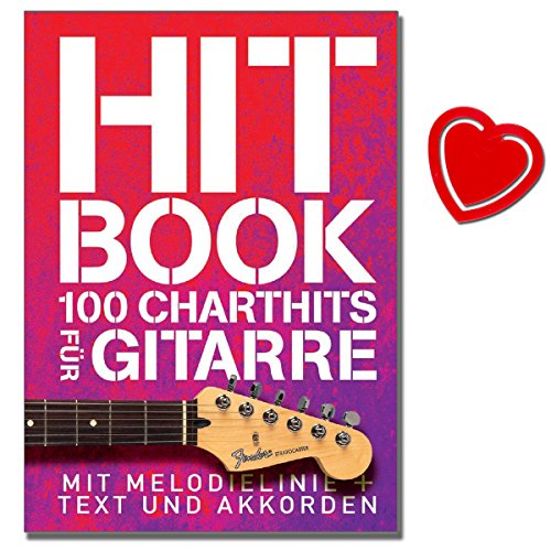 Hitachi portatil – 100 Chart Hits para guitarra – Actual Top pistas de y algo Antiguos Hits – [de la fragancia/Alemán/Songbook] – con herzförmiger Ordenador Pinza