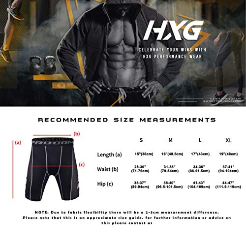 Hivexagon Pantalones Cortos de Compresión de Media Pierna para Deportes, Correr y Entrenamiento de Gimnasio SM008GYM