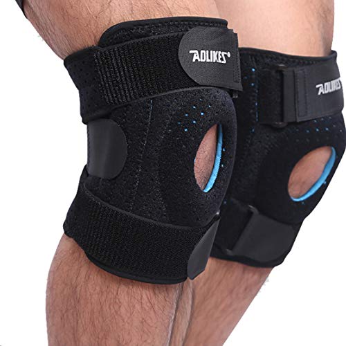 HiXB 1X Rodillera Apoyo de Rodilla para Hombres Mujeres Correr Baloncesto Ciclismo Caminar Kneepad contra la rehabilitación de Lesiones Deportivas Curación Natural,Left