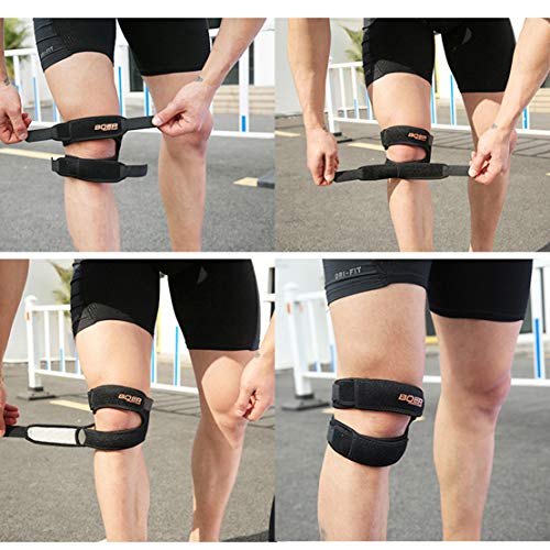 HiXB 2X Rodillera Rodillera Menisco Ligamento con Estabilizadores Laterales y Almohadillas de Rótula en Gel para Deportes Correr Levantamiento de Pesas