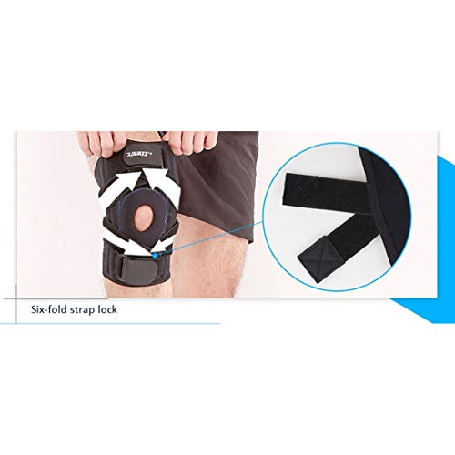 HiXB Rodillera 1X Rodillera Apoyo Individual Mujeres Hombres Ayuda para la recuperación de los esguinces de traumatismo Deportivo Artritis ACL Menisco Lágrimas,L