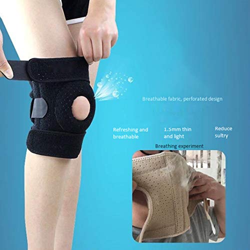 HiXB Rodillera 1X Rodillera para la Rodilla Curación Natural para la Artritis LCA y lágrimas de menisco Mejor Soporte para Rodilleras para Correr Caminar Ciclismo Baloncesto,Black,Left