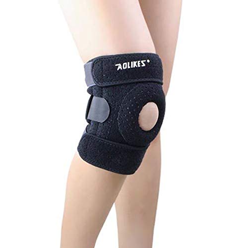 HiXB Rodillera 1X Rodillera para la Rodilla Curación Natural para la Artritis LCA y lágrimas de menisco Mejor Soporte para Rodilleras para Correr Caminar Ciclismo Baloncesto,Black,Left