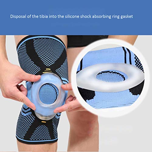 HiXB Rodillera Rodillera Rodilleras Individuales Soporte estabilizador Ajustable para torceduras agudas Daño de ligamento Ayuda de recuperación,M