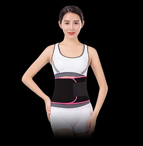 HJJDM Entrenador de Cintura, pérdida de Peso Cinturón Deportivo para Hombres Cinturones de Yoga para Mujer Cinturones reductores de Grasa para Adelgazar-Black_L