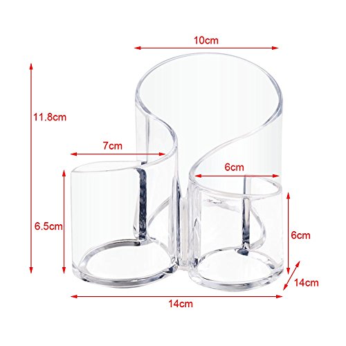 HJZ Soporte para brochas de acrílico,Estuche de Almacenamiento Organizador de Maquillaje