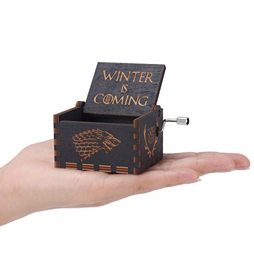 HLZK Juego de Tronos Caja de música de Madera, Caja de Madera manivela de Madera Tallada Antigua Cajas Musicales Mejor cumpleaños