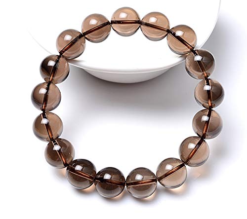 HMKLN Natural Smoky Crystal Beaded Strand Pulsera Hombres Mujeres Parejas Pulseras Moda Energía Estiramiento Hecho A Mano Yoga
