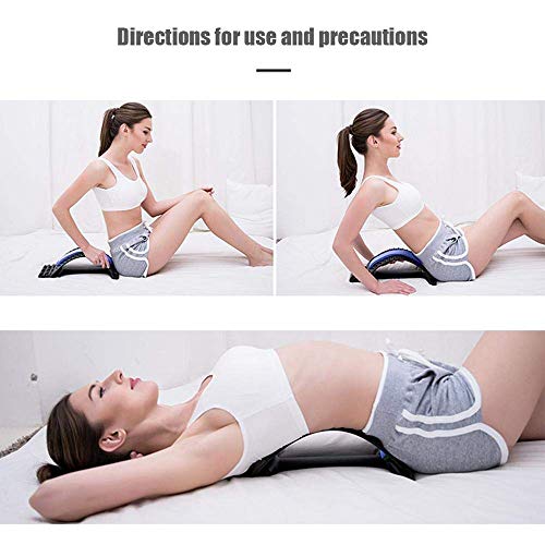 HnF Camilla de Espalda, Dispositivo de Soporte Lumbar, Alivio del Dolor Ajustable, Masajeador de Espalda, Dispositivo de corrección de Postura, Tratamiento de Estiramiento para escoliosis herniada