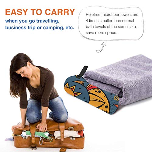 Hogar y cocina Baño Textiles de baño Toallas Toallas de playa Quick Dry Beach Towel Scenery of Poppy Flower Garden On Valley with Horizon Fairy Clouds at Sunset Paint Microfiber-Sand Free-Lightweight