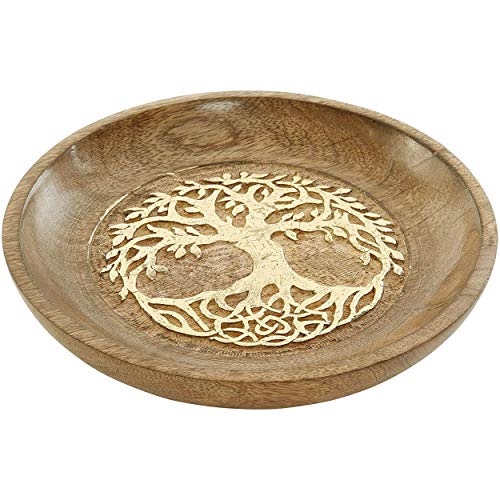 Hogar y Mas Bandeja Vaciabolsillos Madera Mango para Recibidor, Decoracion Original - A