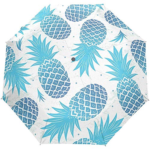 Hola Bienvenido Piñas Tropicales Verano Auto Abrir Cerrar Paraguas Anti UV Plegable Paraguas automático Compacto