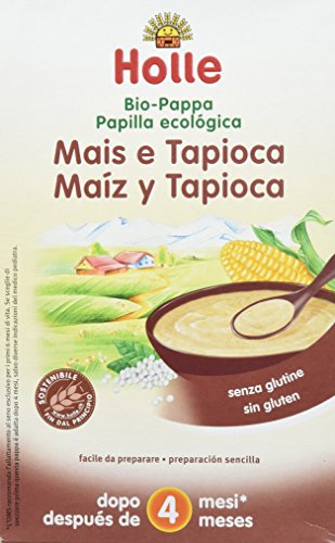 Holle Papilla de Maíz y Tapioca (+ 4 meses) - 6 Paquetes de 1 x 250 gr - Total: 1500 gr