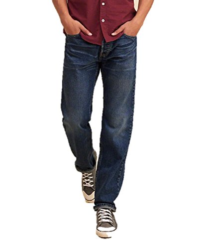Hollister New Classic Straight Jeans Azul Hombres W 26 X L 30