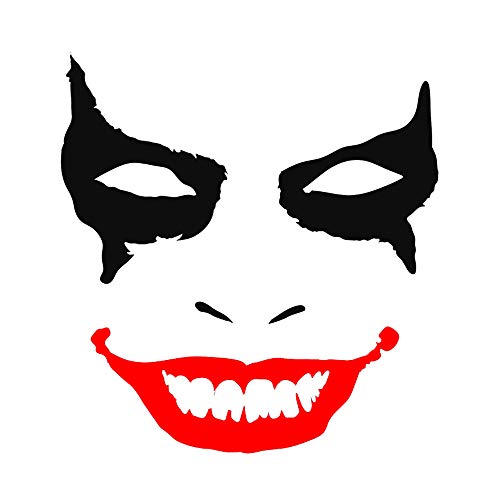 Hollywood Comics Movie Superhero Villain Joker Payaso Ojos Labios rojos Cara simple Etiqueta de la pared Calcomanía de vinilo Dormitorio club Decoración del hogar arte mural póster