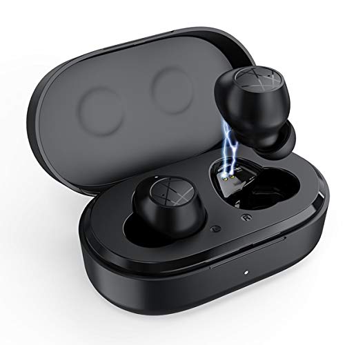 HolyHigh Auriculares Bluetooth 5.0 Mini Auriculares Inalambricos Deporte 30H Tiempo de Reproducción Encendido/Emparejamiento Automático IPX5 a Prueba de Agua Llamada Binaural HiFi