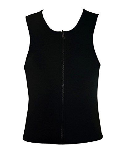 Hombres Camisetas Faja Reductora Adelgazante Compresion de Neopreno para Sudaracion Excesiva Entrenamiento Camisa Adelgazar Rápido con Quema Grasa Faja Deportiva Negro XL