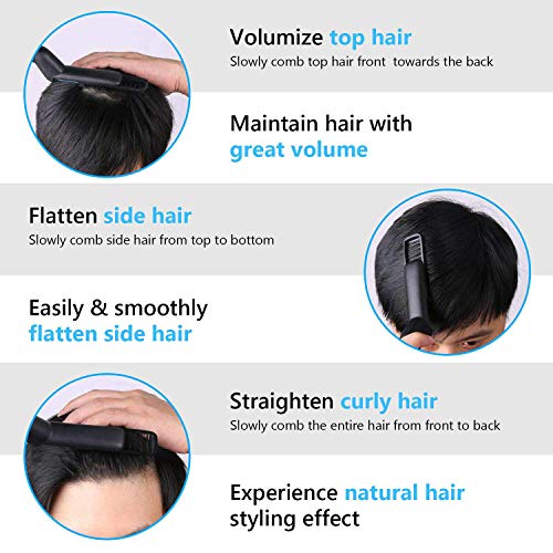 Hombres la Barba rápida enderezadora, Plancha de pelo barba flequillo para Los hombres, Peine alisador barba alisar funciona fijador peinar Rizador de pelo