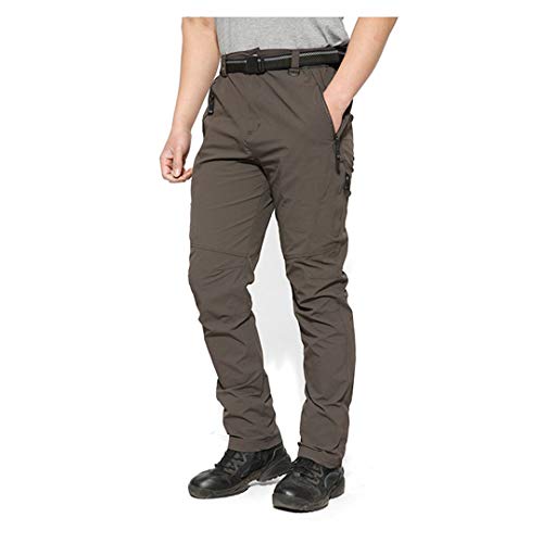 Hombres Verano Transpirable Pantalones de Secado rápido Pantalones Militares de Primavera Caminatas Delgadas Pantalones de Escalada Más el tamaño 8XL Light Gray 7XL