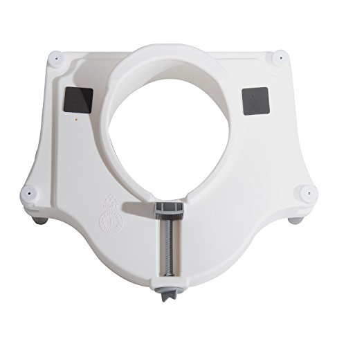 HOMCOM Asiento de Inodoro Elevado con Apoyabrazo Acolchado Extraible 44.3x52x33cm Salud