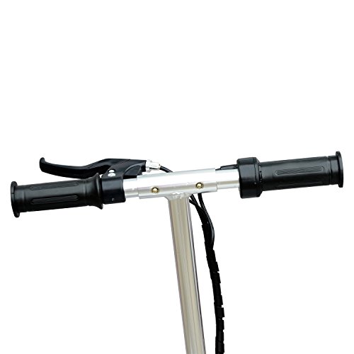 HOMCOM Patinete Plegable Niño Eléctrico Tipo Scooter con Manillar Azul Patinete Eléctrico Plegable Tipo Scooter con Manillar Ajustable Freno y Pie de Apoyo 120W Carga 50kg 78x37x99cm (Negro)