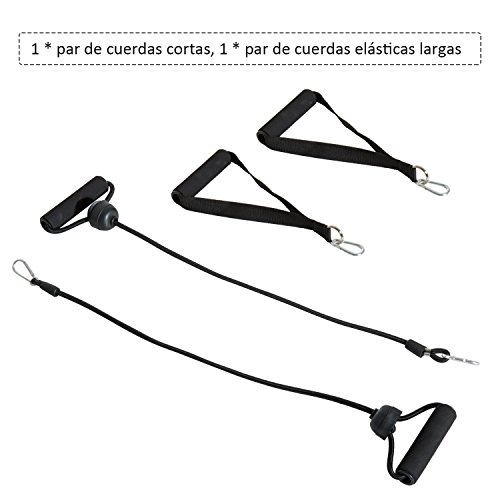 HOMCOM Power Tower Máquina de Musculación Multiestación 5 en 1 Ejercicios Dip Pull-up Flexiones y Abdominales 124x96x172-224cm Marco de Acero y Carga 120kg