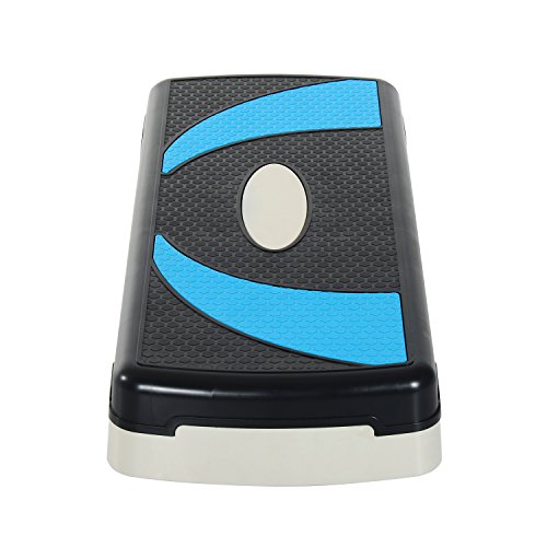 HOMCOM Step de Aeróbic para Fitness Stepper Tabla Plataforma Deporte Gimnasia Altura Regulable 3 Niveles Carga 150kg