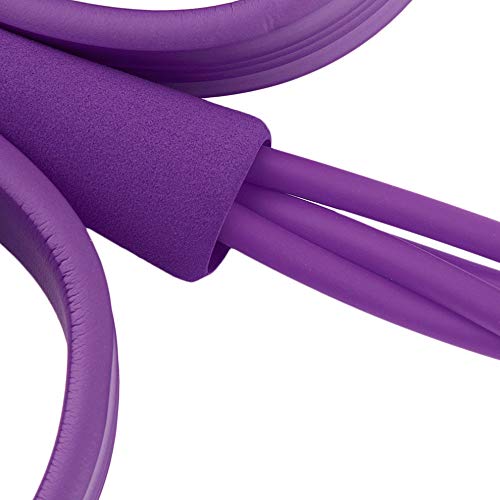 Home 4 tubos de tensión de cuerda elástica para ejercicio, con asa, equipo de tensión, yoga, cortapelos para abdomen, cintura, brazos, piernas, adelgazamiento, morado