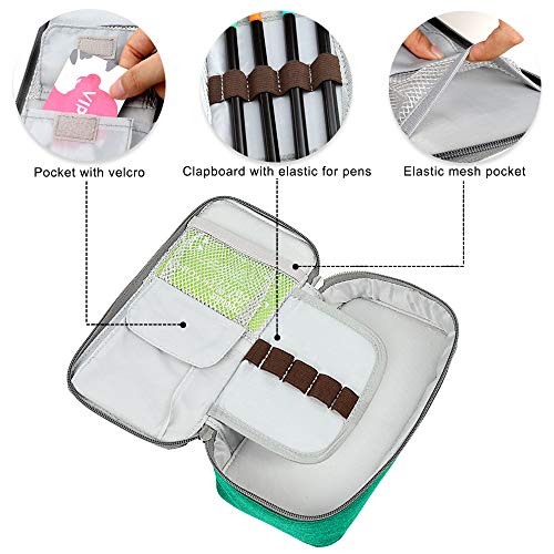 Homecube - Estuche para lápices, color verde verde