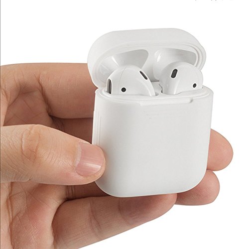 HomEdge AirPods Funda, 4 Paquetes de Funda Protectora de Silicona sin Costuras [Frontal LED Visible] Compatible con Apple AirPods 2 y 1 – Negro, Blanco, Rosa y Verde Menta