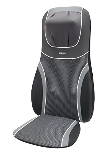 HoMedics BMSC-4600H-EU - Respaldo masajeador Shiatsu SensaTouch, tres programas, calor infrarrojo, cervical, color gris negro