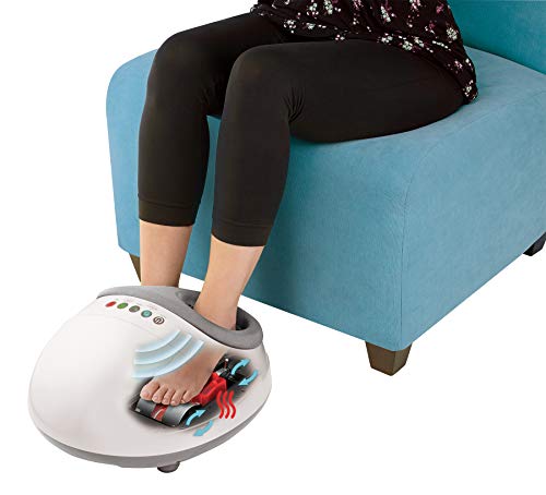 HoMedics FMS-350H-EU - Masajeador de pies Shiatsu + aire, calor infrarrojo, compresión, 3 intensidades