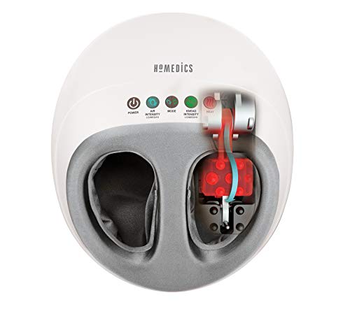 HoMedics FMS-350H-EU - Masajeador de pies Shiatsu + aire, calor infrarrojo, compresión, 3 intensidades