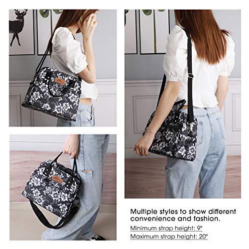 HOMESPON Bolsa Isotérmica de Almuerzo Lunch Bag Bolsa Térmica Porta Alimentos Tela Impermeable Plegable Bolso de Picnic para Mujeres, Adultos, Estudiantes y Niños