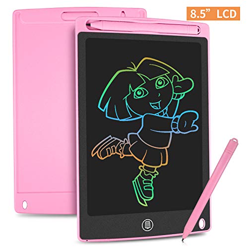 HOMESTEC Tableta Escritura LCD Color, Pizarra Digital para apuntar recordatorios Escribir o Dibujar (8,5 Pulgadas, Rosa)