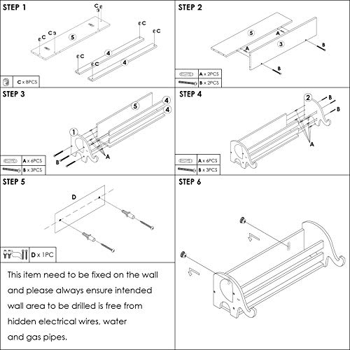 Homfa Estantería de Pared Estantería Infantil para Niños Estantería Flotante Madera para Habitación Infantil Salón de Forma Elefante 59.6x26.7x20.6cm