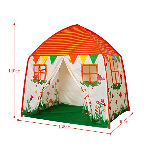 Homfu Tienda del Juego Tienda de Campaña para Niños Castillo Juego en casa para Chicos Plegable autoarmable (Albicocche)