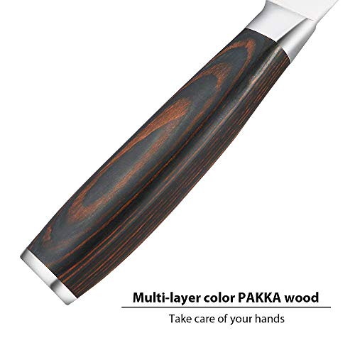 homgeek Cuchillo de Cocina Profesionales, Incluye Cuchillo Cocinero 7" and Cuchillo Santoku 8", Hecho de Acero Inoxidable 1.4116 Alemán, Mango Ergonómico