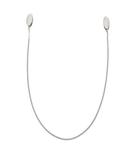 homiez servilleta Cadena, Cadena de servilletas, servilletero para el Cuello, Disponible en 2 Modelos Diferentes, Metal, Platino, 1 Unidad