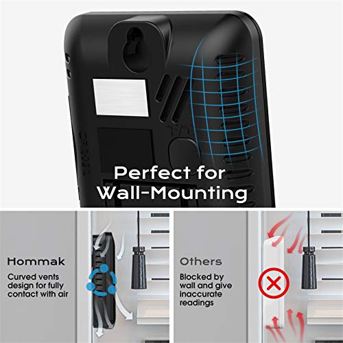 Hommak Mini Higrómetro Termómetro, Digital Termohigrómetro Interior, Medidor para Temperatura y Humedad, Casa, Hogar, Oficina, Salón