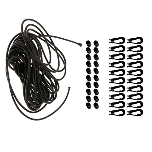homyl cuerda Shock Bungee con 20 piezas mosquetón gancho cuerda elástica cuerda – 5 mm