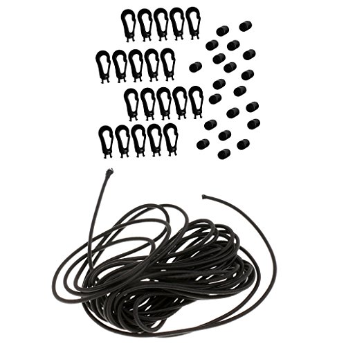 homyl cuerda Shock Bungee con 20 piezas mosquetón gancho cuerda elástica cuerda – 5 mm