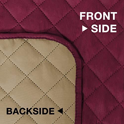HONCENMAX Funda Cubre Sofá - Protector para Sofás Acolchado - Anti-Sucio para Mascotas Protector de Sofá Muebles - 3 Plazas (110''X 75'')