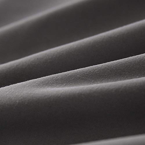 HOOMAGIC Juego de Fundas de edredón 220x230cm + 2 Fundas de Almohada 50x80cm 120g/㎡ Más Grueso Que Otros Vendedores Gris