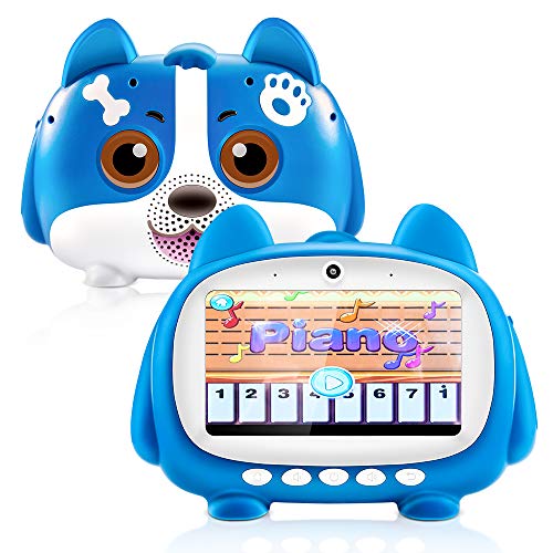 HOPLAZA Tablet para niños, 7 Pulgadas IPS 1024x600 Display con WiFi Bluetooth 1GB RAM 16GB ROM Control Parental y Google Play iWawa Educativos Software Stylus Pen Incluido