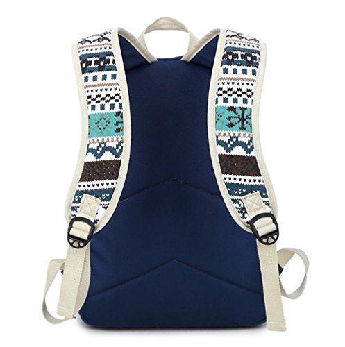 Hosaire Extra grante!Mochila Vintage de Lona para Las Mujeres Mochila Antigua para La Fuera Camping Picnic Deporte Mochila de Universidad (Negro)