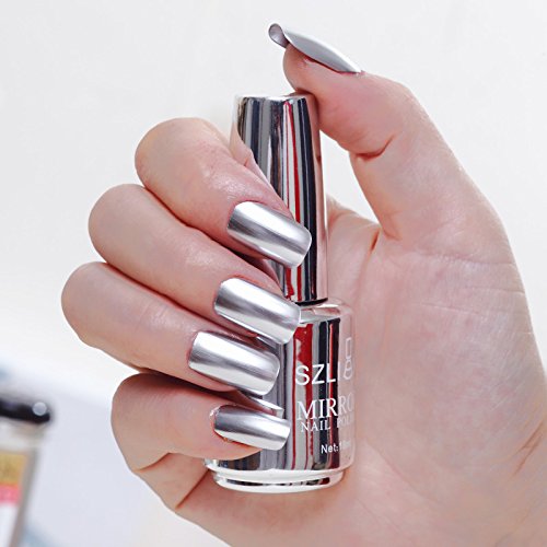HoSayLike Esmalte de uñas de metal Efecto de espejo mágico Esmalte de uñas cromado Laca de esmalte de uñas Cinta de látex Líquido Manicura de uñas Manicura y pedicura Protección de la piel