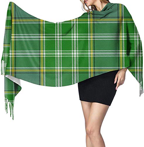 Hoswee Bufanda Chales para Mujer, Winter Warm Wrap Shawl Clan Douglas Tartan Print Scarves Blanket Scarf For Women Men