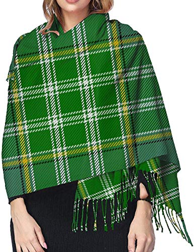 Hoswee Bufanda Chales para Mujer, Winter Warm Wrap Shawl Clan Douglas Tartan Print Scarves Blanket Scarf For Women Men