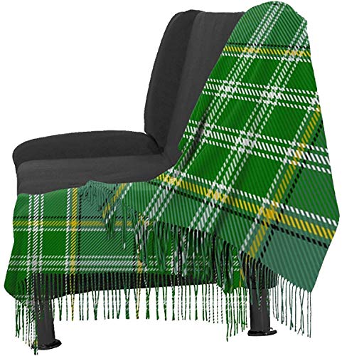 Hoswee Bufanda Chales para Mujer, Winter Warm Wrap Shawl Clan Douglas Tartan Print Scarves Blanket Scarf For Women Men